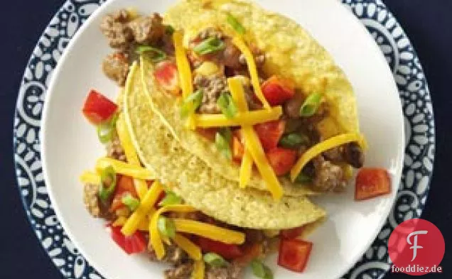 Rindfleisch-Bohnen-Tacos