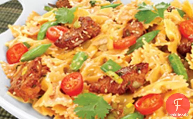 Asiatischer Schweinefleisch-Nudelsalat