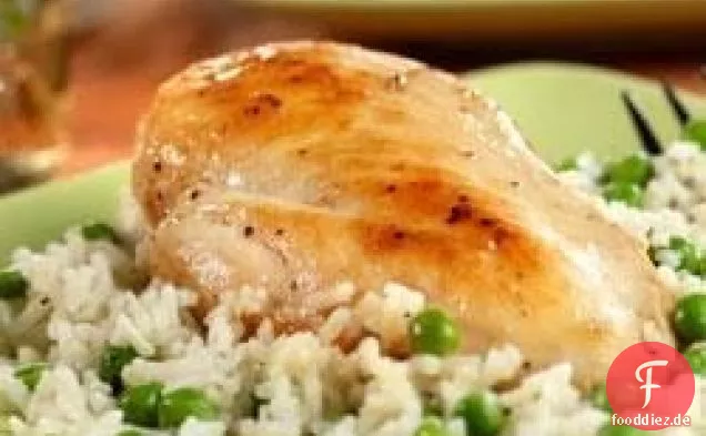 Hühnchen mit herzhaftem Kräuterreis