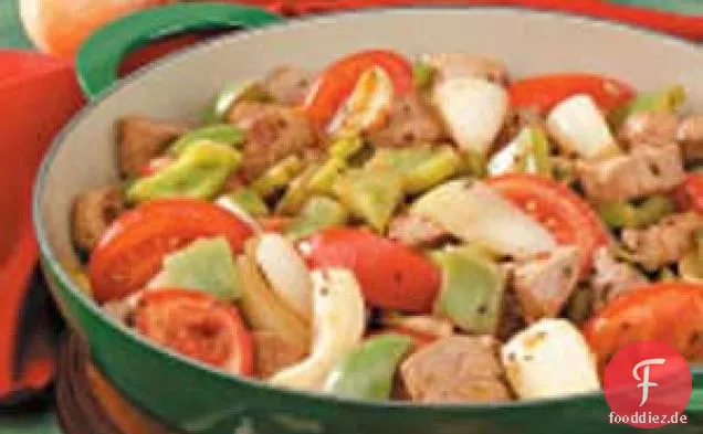Limettenschwein mit Paprika