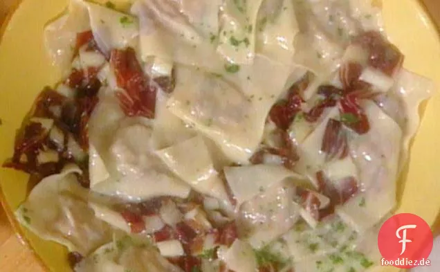 Ravioli di Castagne e Treviso (Kastanien-Radicchio-Ravioli)
