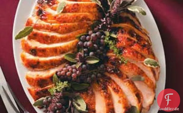 Goldene Aprikosenglasierte Putenbrust