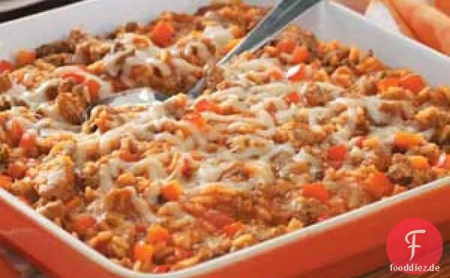 Italienischer Wurstreisauflauf