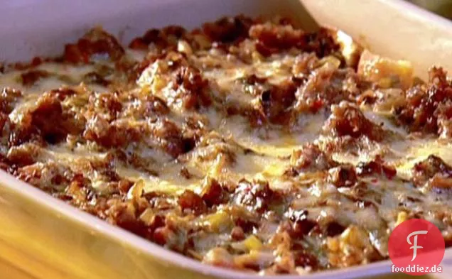 Wurst-Lauch-Auflauf