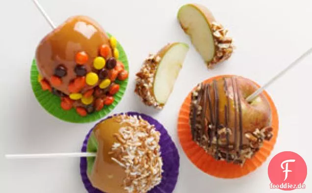 Cremige Karamell-Apfel-Glasur