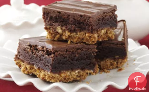 Dreischichtige Brezel-Brownies