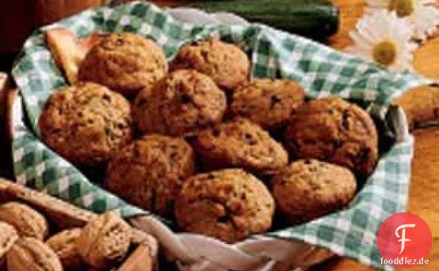 Zucchini-Schokoladenstückchen-Muffins