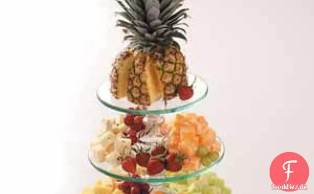 Nussiges Obst- und Käsetablett