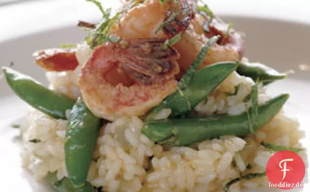 Risotto Von Garnelen & Zucker Snaps