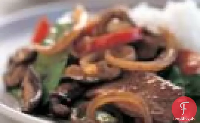 Rindfleisch Stir-Fry mit schwarzer Bohnensauce