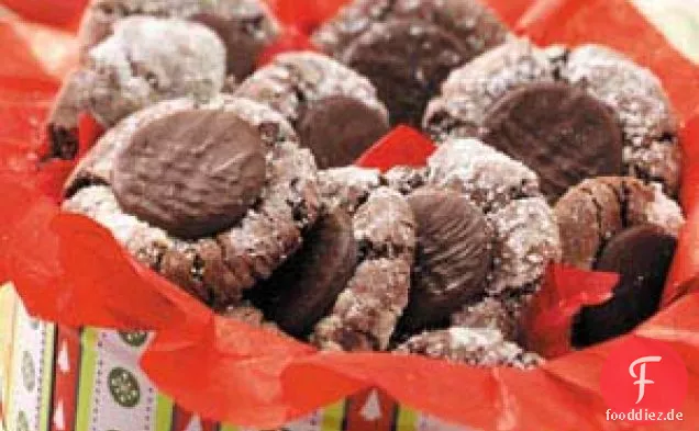Schokoladenkekse mit Minzspitze