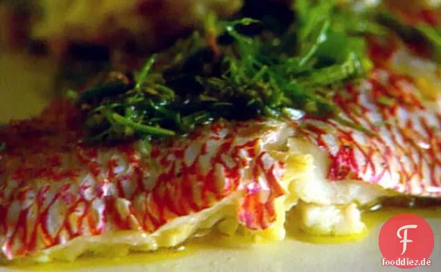 Gerösteter Red Snapper mit Rosmarin