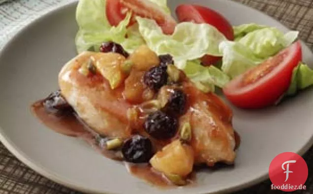Hühnchen mit Kirsch-Ananas-Sauce
