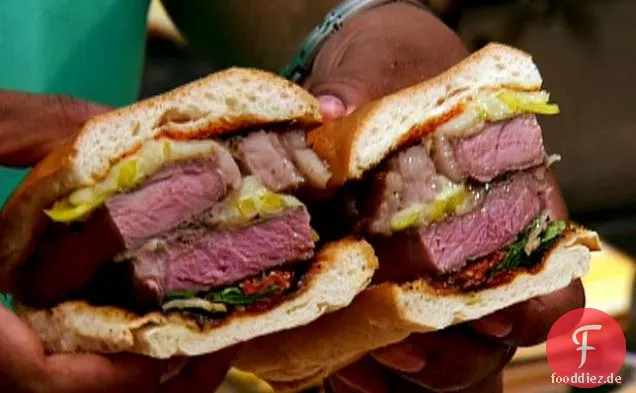 Gegrilltes Rib-Eye-Steak-Sandwich