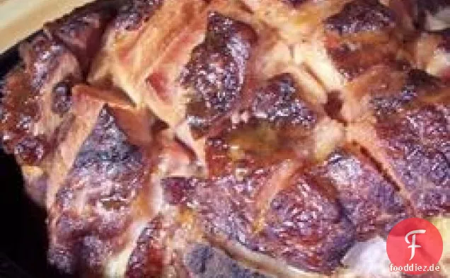 Gebackener Schinken mit Ahornglasur