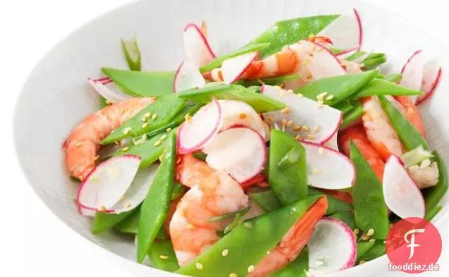 Garnelen-Schnee-Erbsensalat