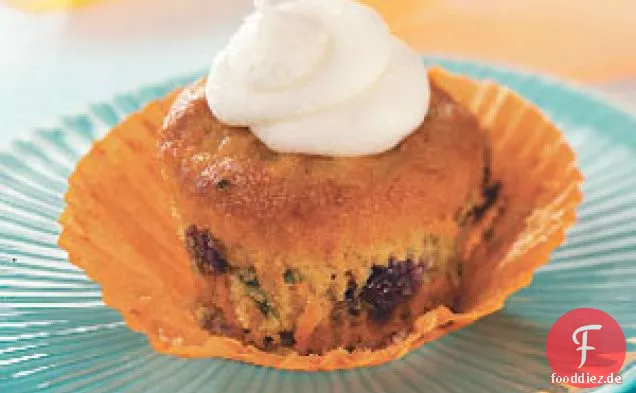 Karotten-Blaubeer-Cupcakes