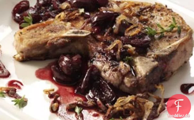 Schweinekoteletts mit Kirschsauce