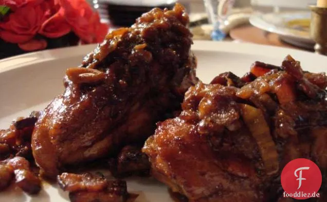 Bier geschmortes Huhn