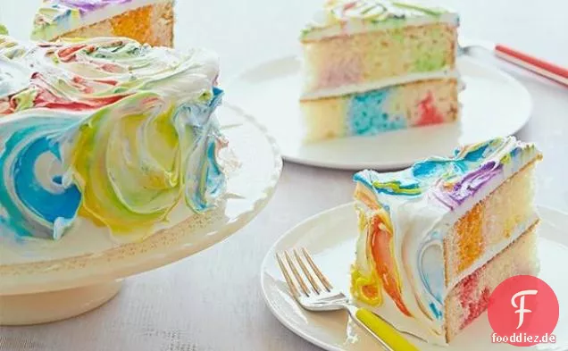 Regenbogen-Band-Kuchen