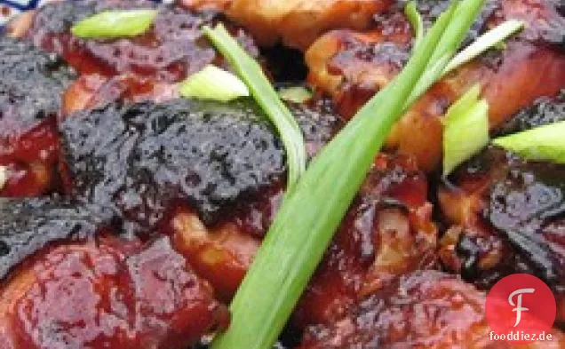 Karamellisiertes gebackenes Huhn