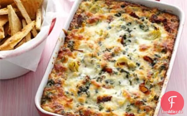 Heißer Kohl und Artischockendip