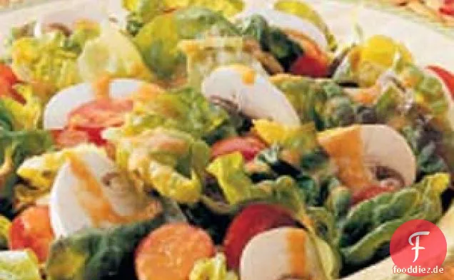 Salat mit Tomaten-Paprika-Dressing