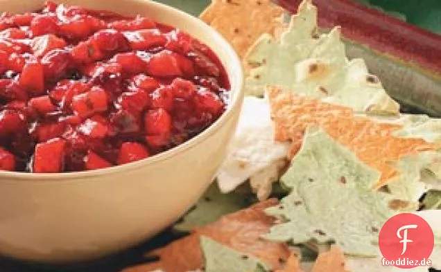 Cranberry-Mango-Salsa mit Baumchips