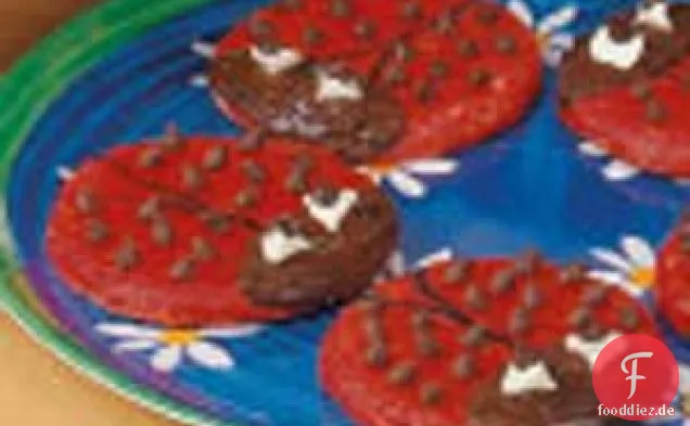Hausgemachte Marienkäfer-Kekse