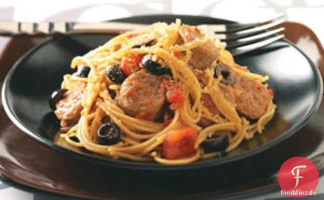 Einfacher Wurstnudelwurf