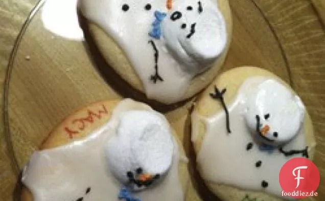 Geschmolzene Schneemannplätzchen