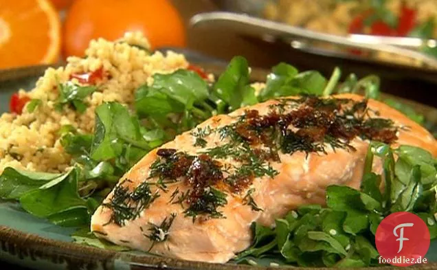 Gebackener Lachs mit Zitrusfrüchten