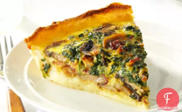 Spinatquiche mit Kartoffelkruste