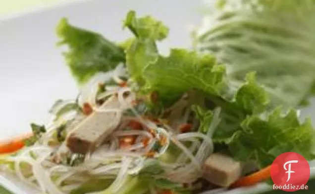 Vietnamesische Tofu-Nudel-Salat Wraps