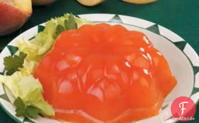 Geformte Pfirsichgelatine