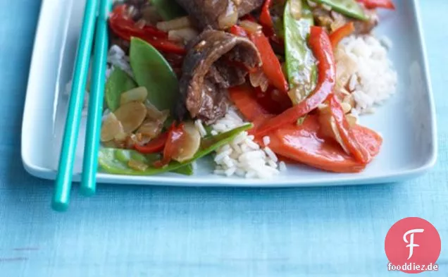 Rindfleisch, Gemüse Und Mandel-Stir - Fry