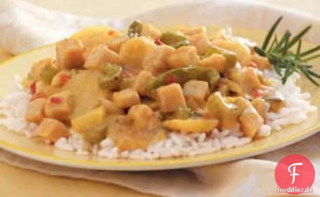 Curry-Truthahn-Pfanne