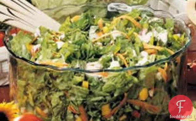 Salat mit Blauschimmelkäsedressing