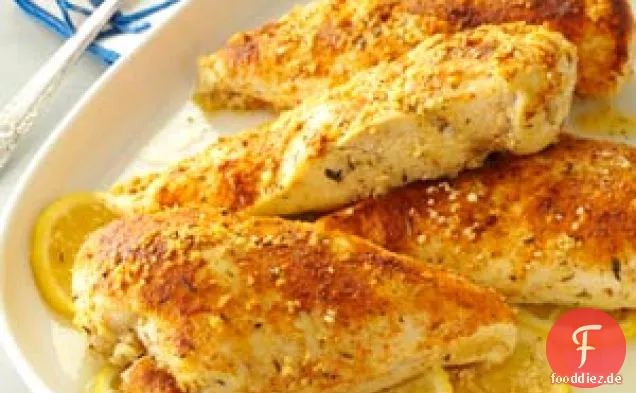 Mediterranes gebackenes Huhn mit Zitrone