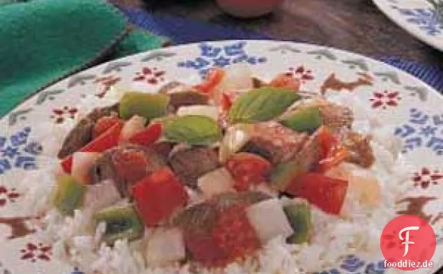 Lendenstück unter Rühren braten