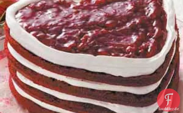 Rote Samt-Herztorte