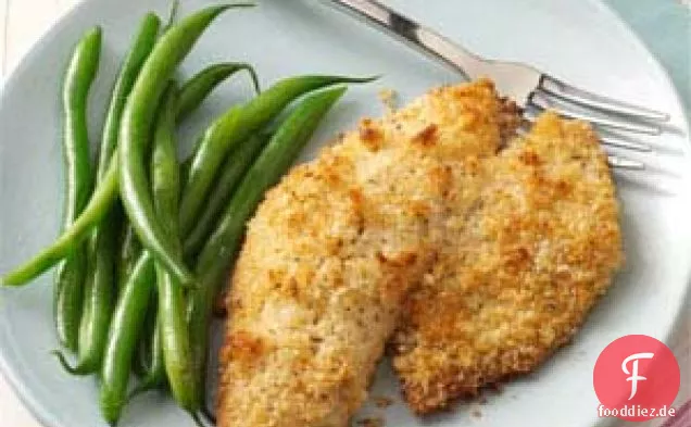 Panierter gebackener Tilapia