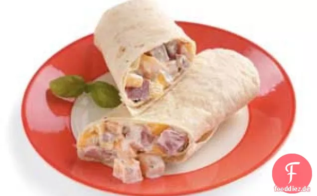 Wraps mit Schinken und Mango