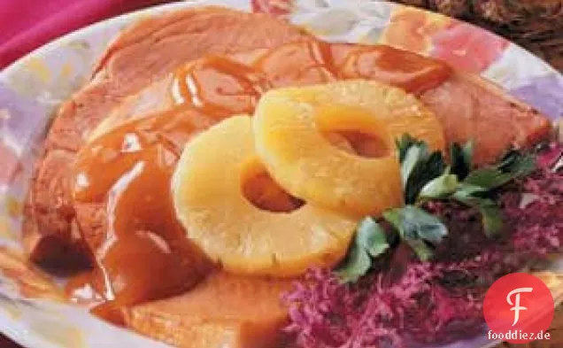 Glasierte Schinkenscheibe