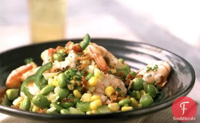 Edamame Succotash mit Garnelen