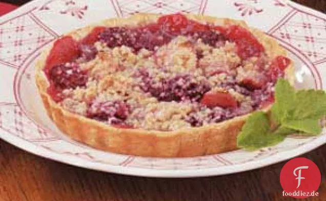 Apfel-Himbeer-Törtchen mit Krümelspitze