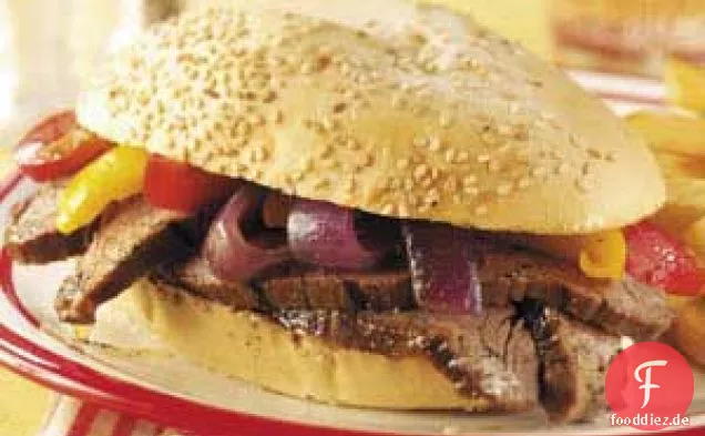 Flankensteak-Sandwiches