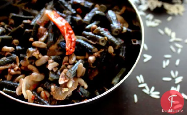 Kerala Bohnen Stirfry - Payar Mezhukkupuratti