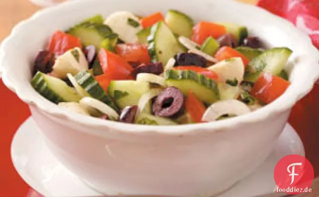 Tomaten-Gurken-Mozzarella-Salat