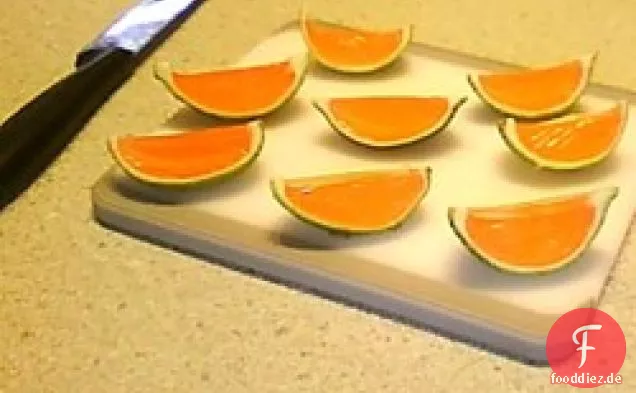 Geschnittene Wassermelonen-Jell-O®-Shots
